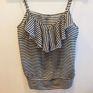 Black and White Striped Top